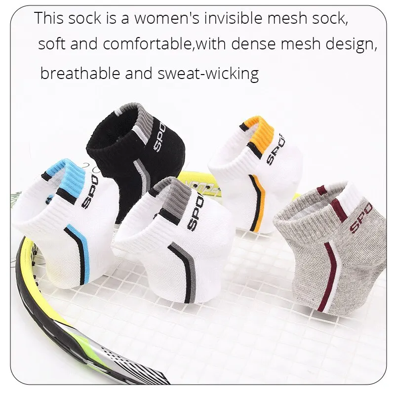 3 Pairs Mens Mesh Breathable Sports Socks Shallow Mouth Spring and Summer Short Tube Socks White Simple Classic Sock