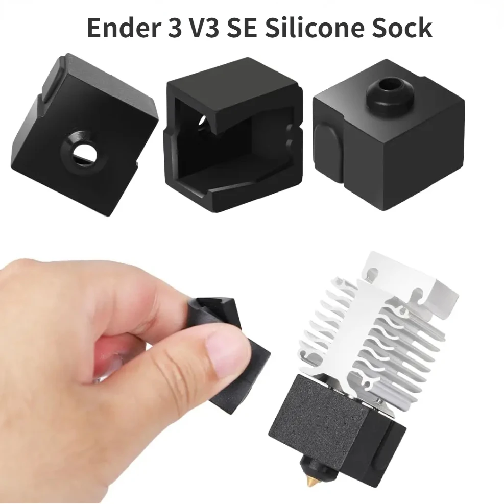 

3PCS Ender 3 S1/ S1 Pro 3D Printer Heating Block Silicone Cover Hotend Sock for Sprite Extrude