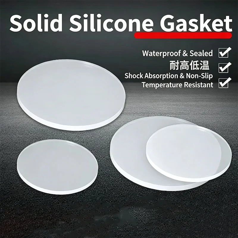 Solid Silicone Rubber Sealing Gasket, Waterproof Seal, for Hardware, Pipe Sealing and Shock Absorption