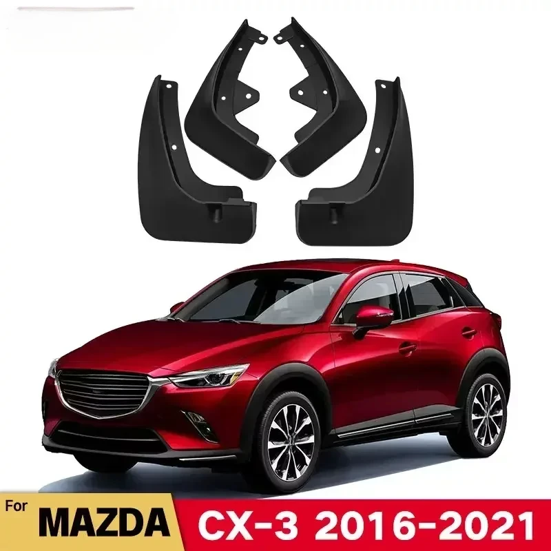 Mud Flaps For Mazda CX3 CX 3 2016-2021 2017 2018 DK Splash Guards MudFlaps Front Rear Mudguards Fender Car Exterior Accessories