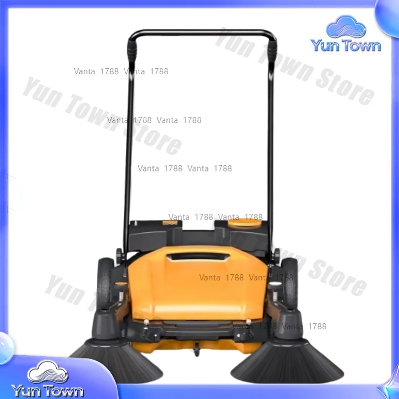 55L Industrial Hand-push Wireless Sweeper Commercial Factory Road Dust Cleaning Sweeper Five-speed Adjustment Saves Effort