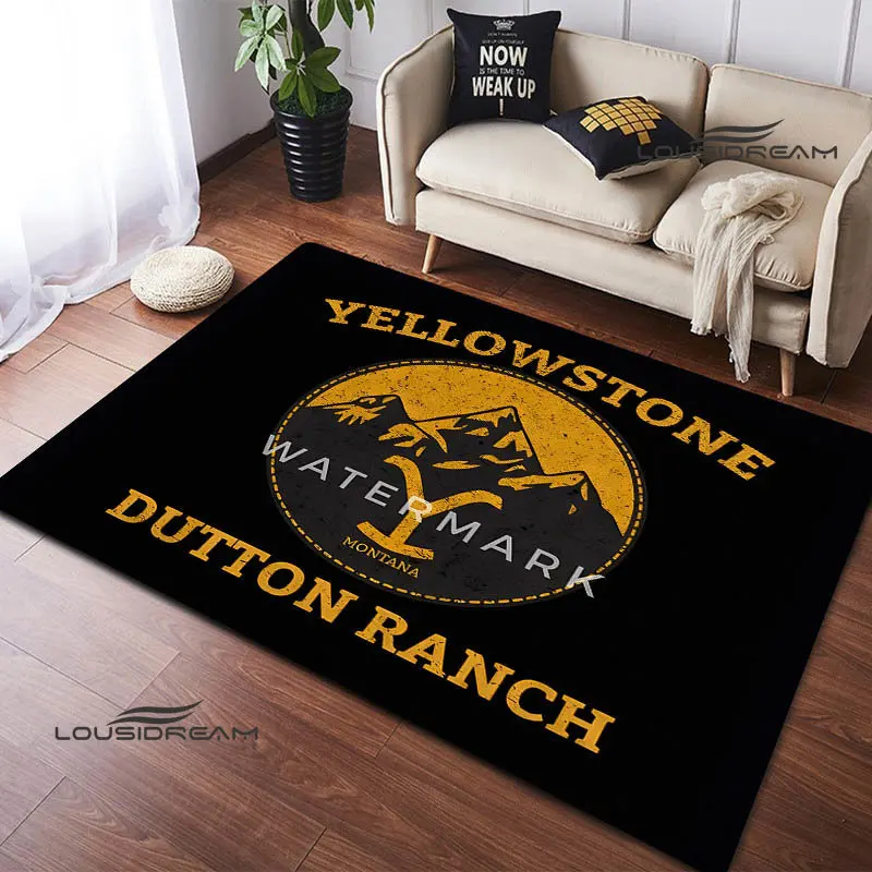 Movie Yellowstone Logo Printed Carpet bedroom decor carpets for living room area rug play mats Outdoor rug