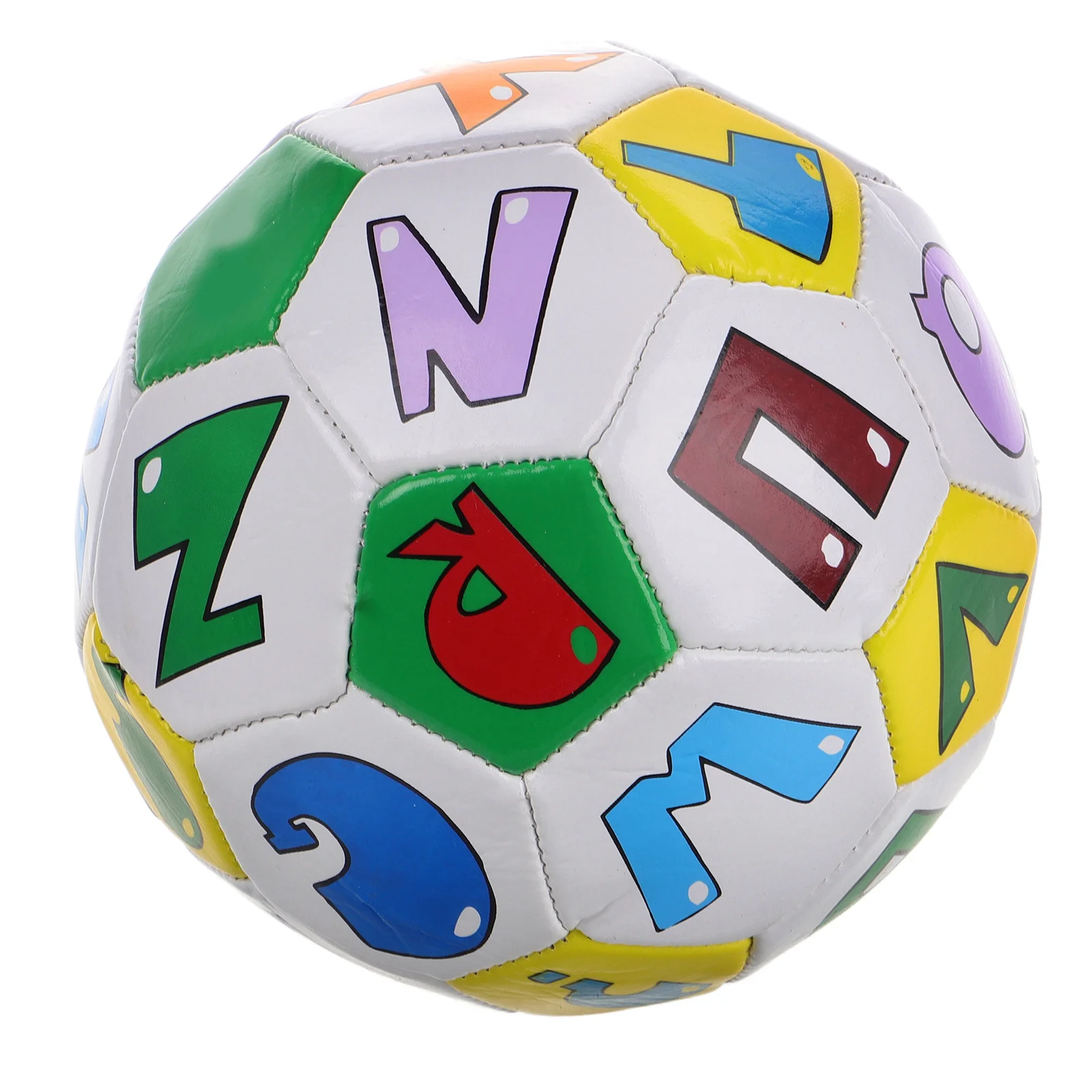 

Children Soccer Ball 5.8 Inch Alphabet Design Safe Indoor Outdoor Fun Educational Sport Game Kindergarten Preschool Training