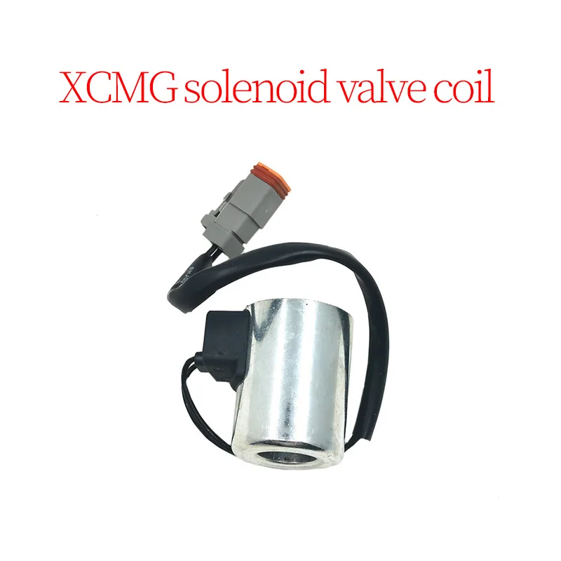 

Excavator Accessories Construction Machinery Parts Suitable for XCMG Solenoid Valve Coil (12V/24V)Length 49mm Hole Distance 19mm