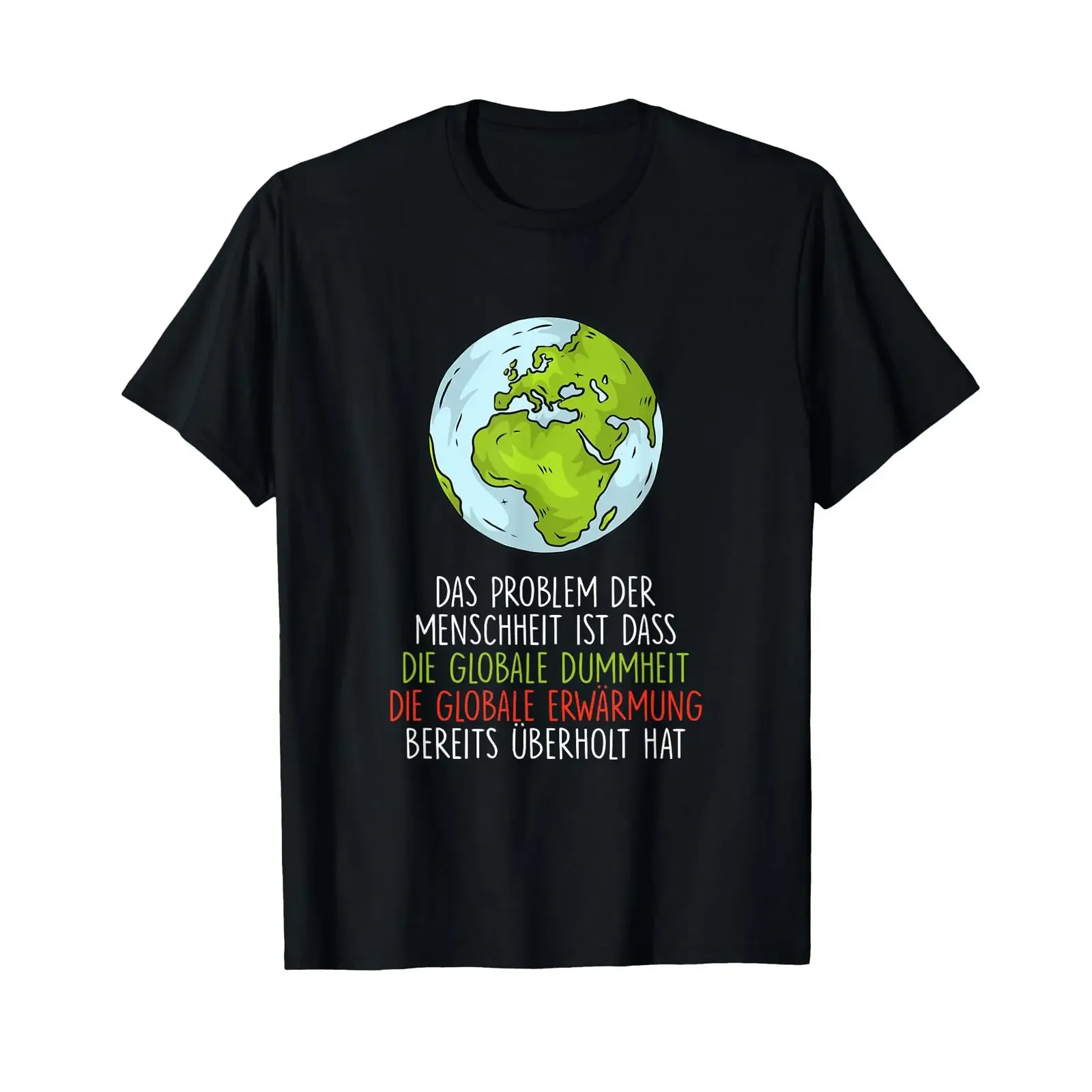 Global warming climate change Earth protection environment t shirt black size s vintage Washed graphic Breathable Casual
