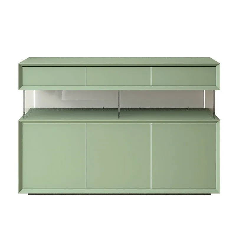 

Italian minimalist paint suspension dining side cabinet simple modern entrance foyer porch cabinet solid wood storage locker