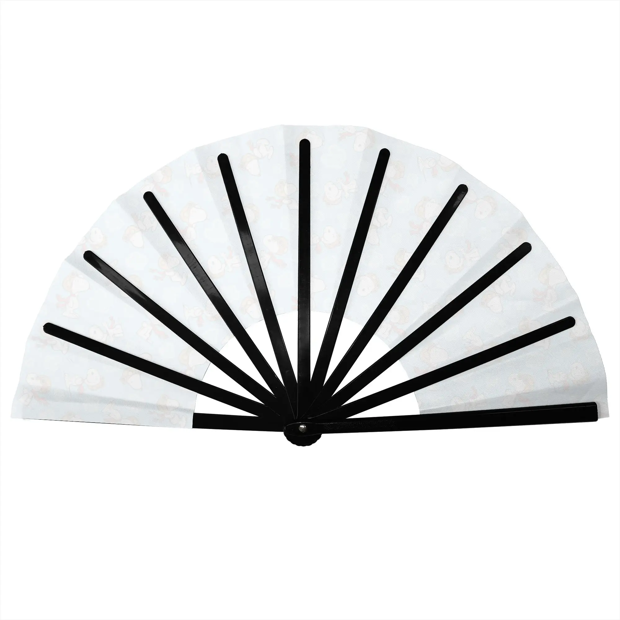Peanuts Snoopy Aviator Clouds Folding Hand Fan  Polyester Fabric Fan Funny Summer Accessory Decorative Fans view 2
