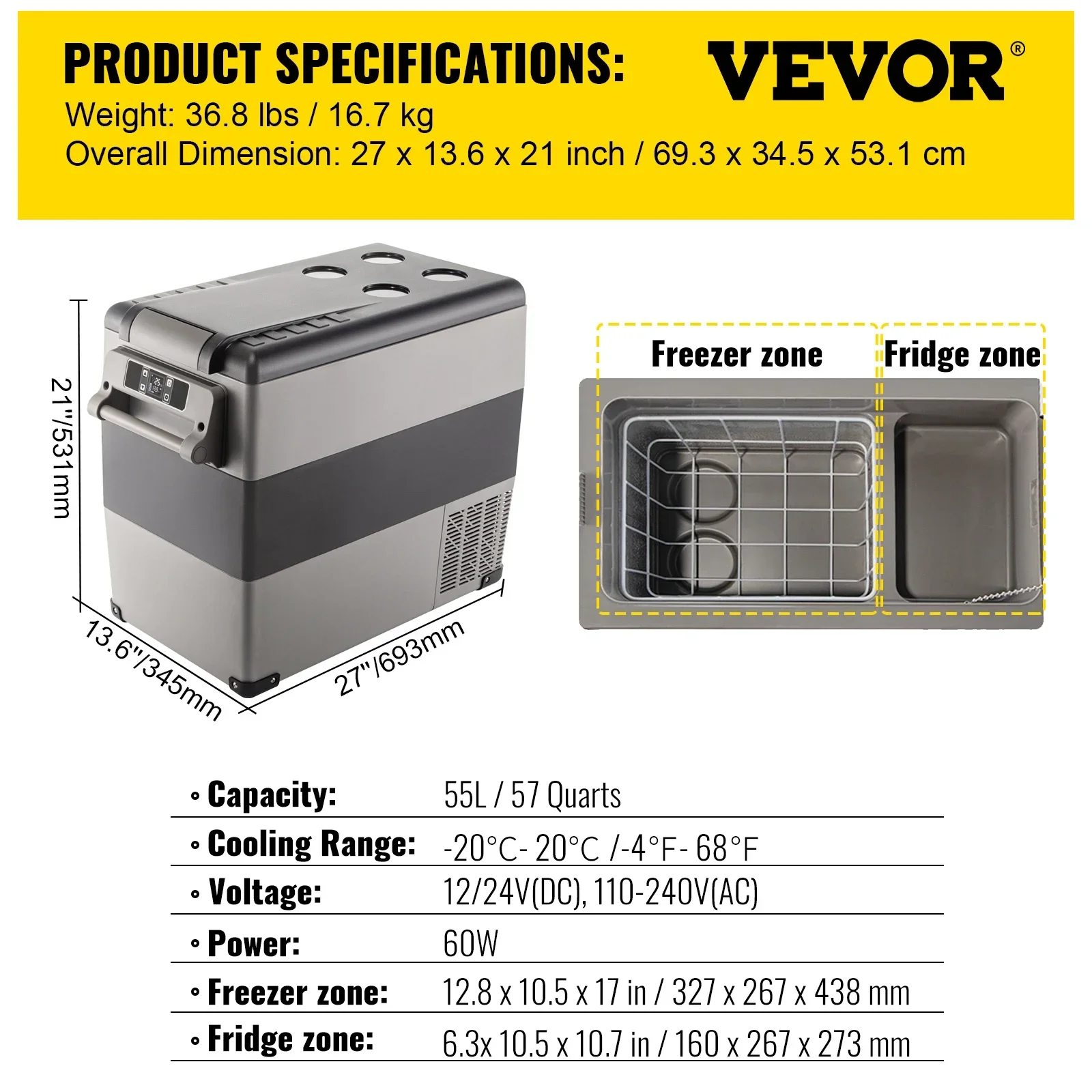 VEVOR Pro Beinstrecker 220LBS Beinstreckmaschine 20L30L35L40L45L50L55L Auto-Kühlschrank