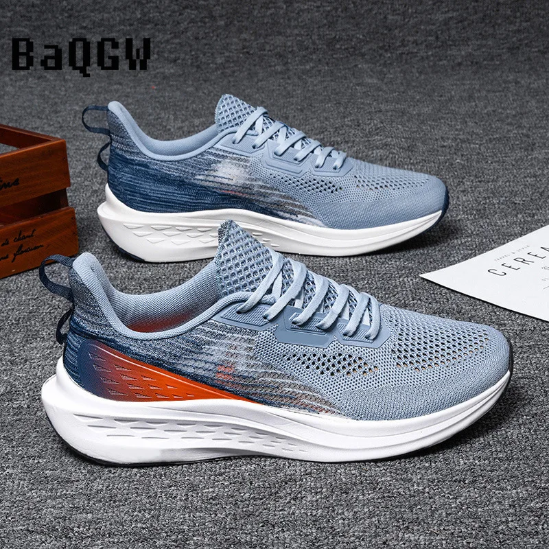 Casual Light-weight Men Running Shoes Fashion Lace-up Non-slip Comfortable Mesh Breathable Men\'s Sneakers Work Safety Shoes