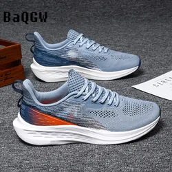 Casual Light-weight Men Running Shoes Fashion Lace-up Non-slip Comfortable Mesh Breathable Men's Sneakers Work Safety Shoes