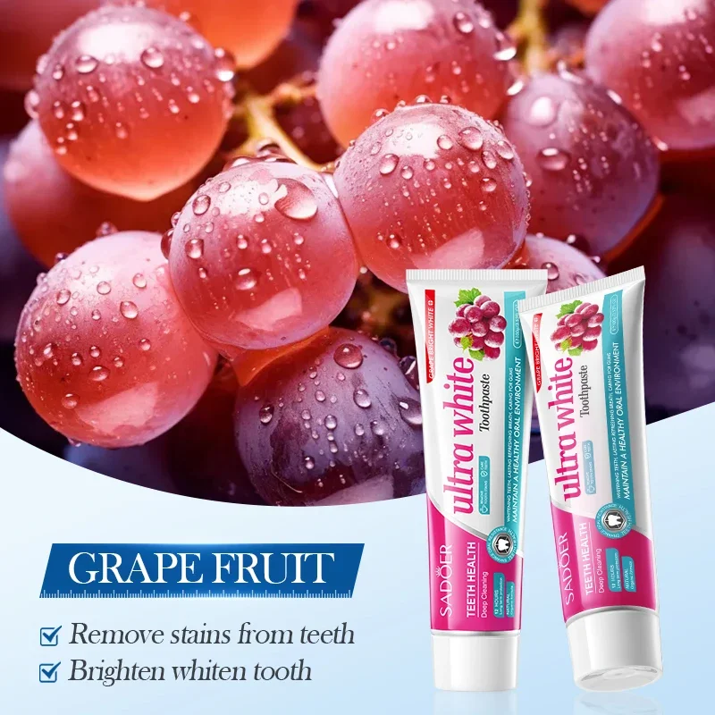 Grapes Brightens Toothpaste Remover Yellowing Teeth Decay Repair Professional Dental Bleach Toothpaste Fresh Oral Cleansing