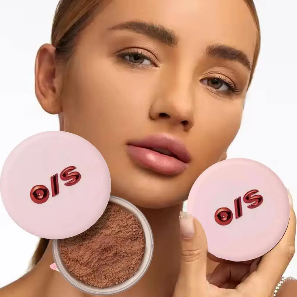 Pó facial controle de óleo anti-suor profissional pó solto translúcido configuração pó cosméticos acabamento rosto pó solto