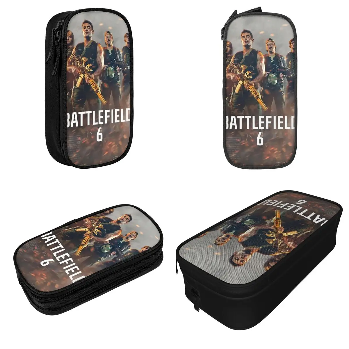 Battlefield 6 Funny Games Pencil Cases New Pen Bags Kids Big Capacity School Supplies Gift Pencil Box