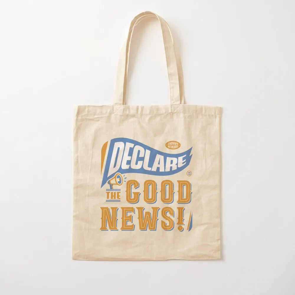 Declare The Good News Flag Style Tote Bag woman shopping bag shopping bags foldable canvas shopping bag