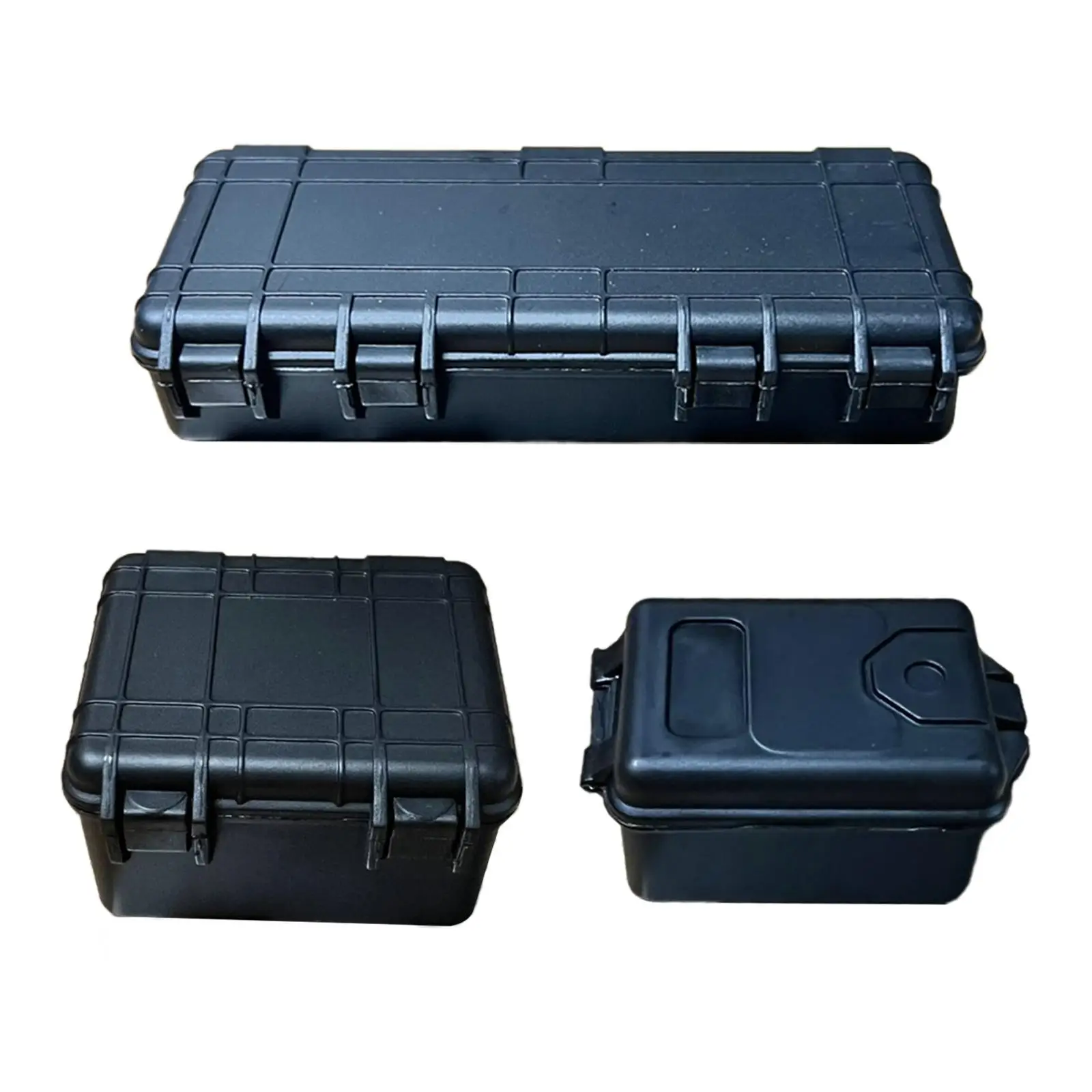 1:18 Miniature Simulation Suitcase Chest Lightweight Layout Accessories (Black Color) Decorative Cosplay Props Chest Box Toys