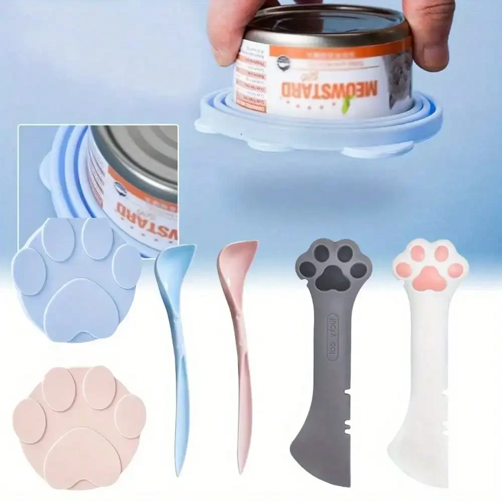 6 PACK Can Lids Pet Food Can Cover Food Mixing Spoons Food Canned Scoop Fits Most Standard Size Dog Cat Can Tops For Pet Cat Dog Feeding Can Wet Food Storage