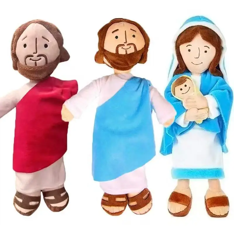 32cm Simulation Neues Arabisches Plüschtier, Cartoon-Anime Niedliche Puppe, Jesus Betend zu Gott Heimdekoration – Detail 4