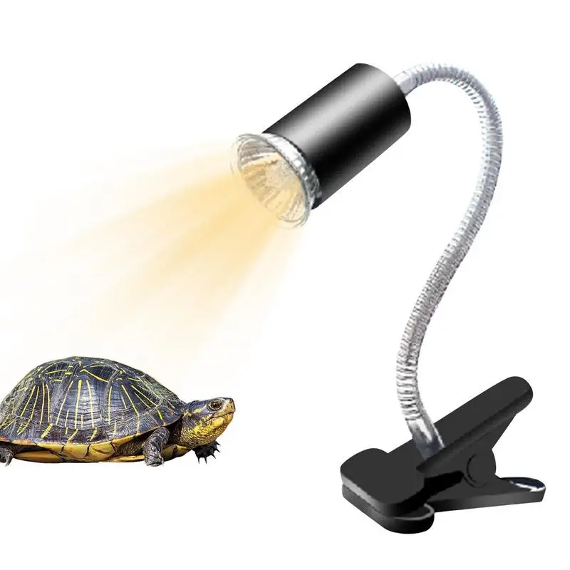 

Heat Lamps For Reptiles Small Reptile Heating Lamp With UVA UVB Light Yellow Light Aquarium Basking Spot Lamp With 360 Swivel