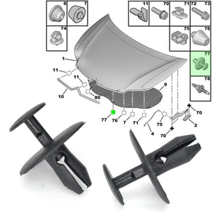 مشابك ممتص الصدمات على غطاء السيارة ، قوس العجلات ، 6997T2 ، 699783 ، بيجو 206 ، 207 ، 307 ، 308 ، 3008 ، سيتروين C2 ، C3 ، C4 ، C6 ، C8 ، فيات سكودو أفضل 10 مبيعات نوع لوحة فيات - رقم 7