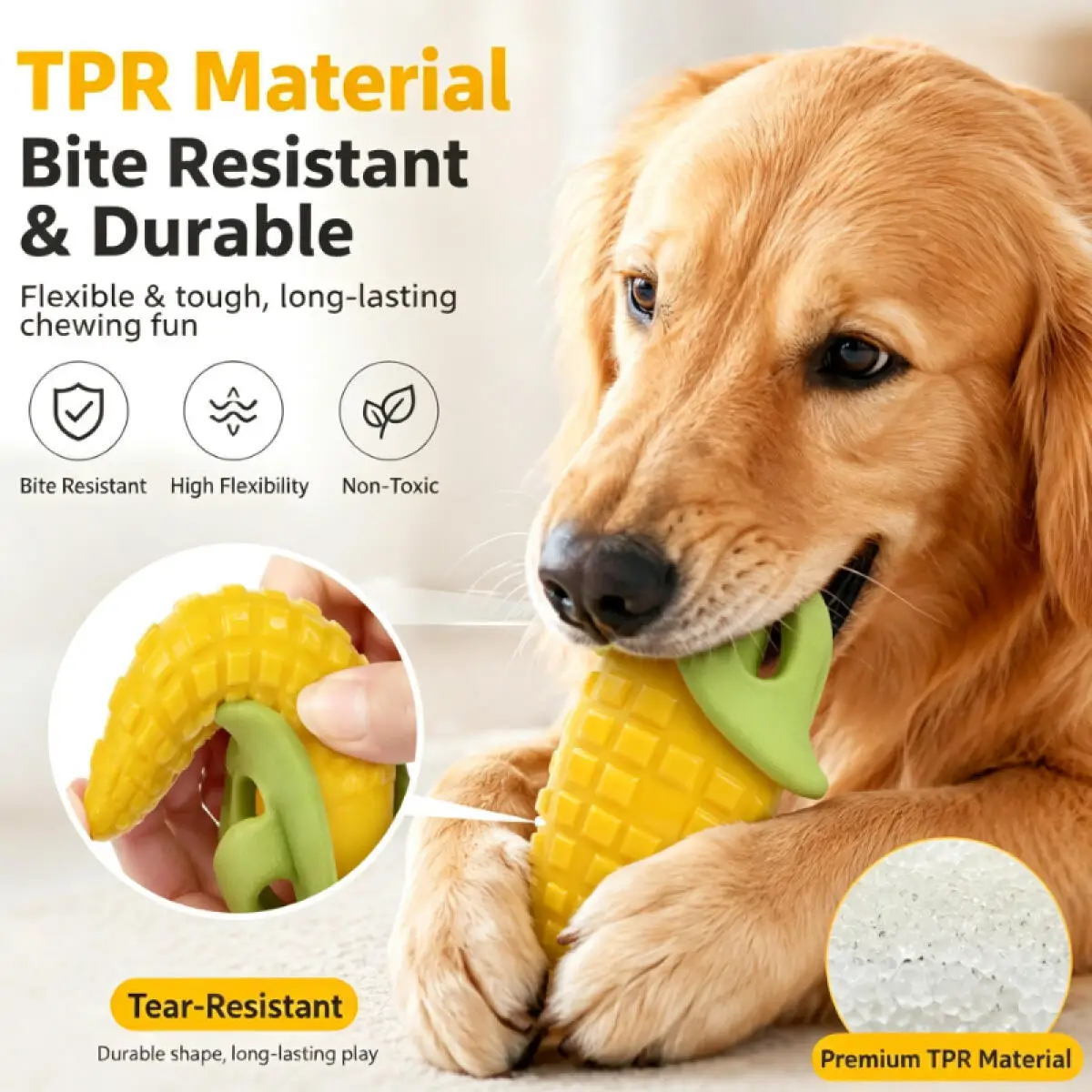 Vegetable‑Style TPR Dog Chew Toy Carrot Corn Eggplant Design Bite‑proof Teeth Cleaning Leaky Food Toy Anxiety Reduction