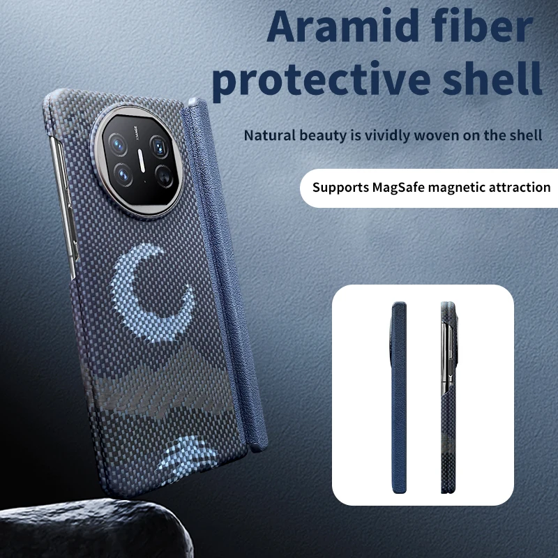 

WONDRARISE Original Aramid Fiber Magnetic Case for Huawei Mate X5 / X6 Dual-Hinge Series – Ultra Slim, Shockproof