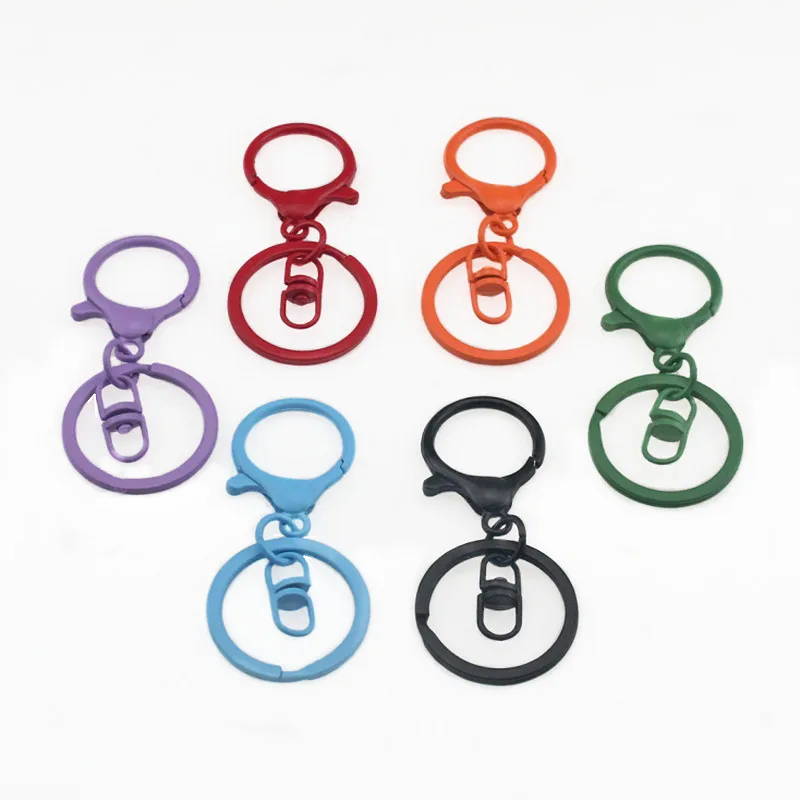 2Pcs Key Ring Multicolour Keychain 6.7cm Lobster Clasp Key Hook Keyrings For Jewelry Making Finding DIY Key Chains Accessories