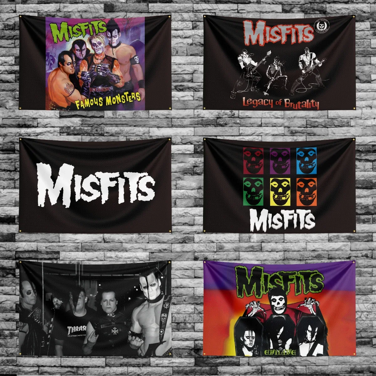 3x5 Ft Heavy Rock Band-M-Misfits Flag Polyester Digital Printing Banner for Bedroom Wall Art Out Door Tapestry Decoration