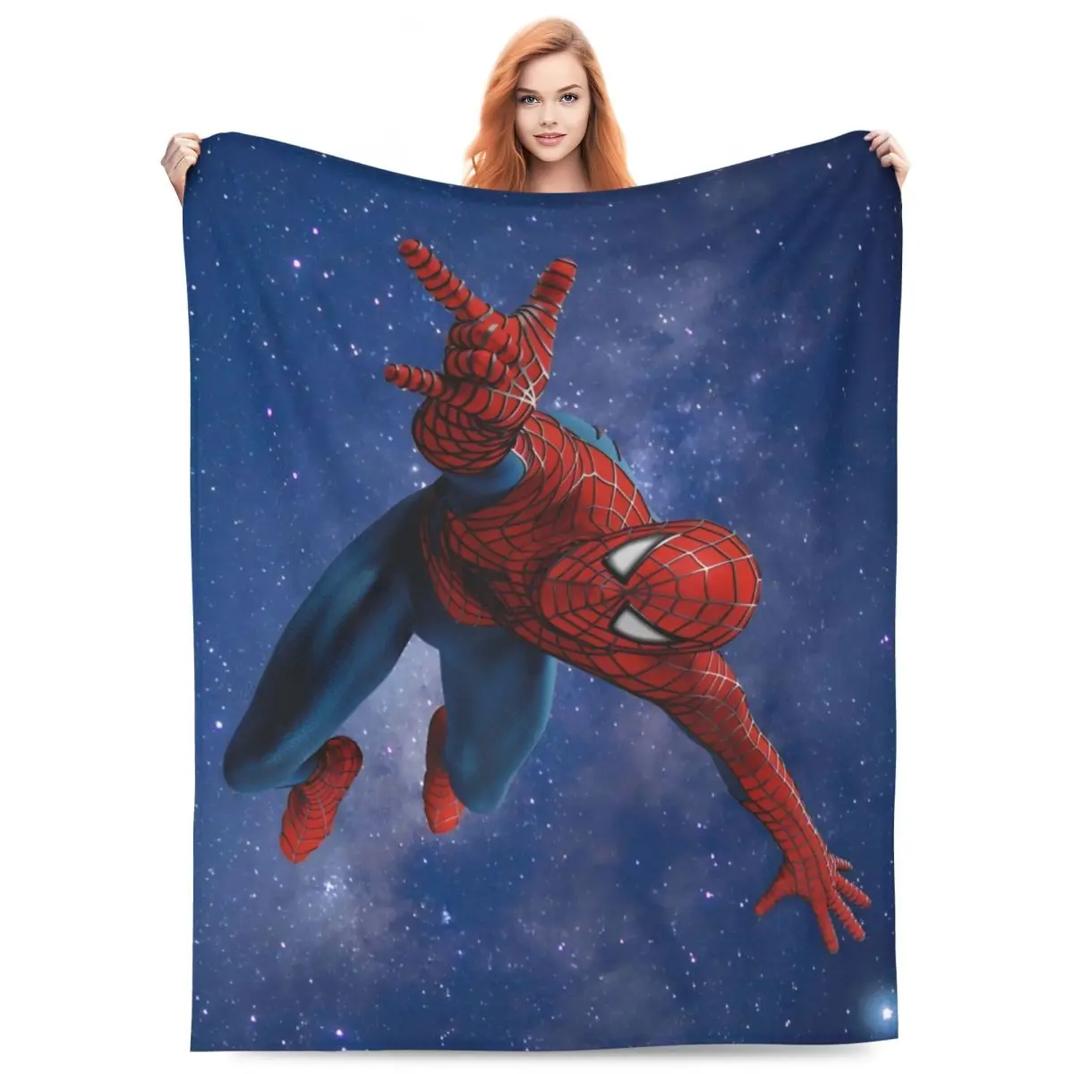 Spider Man Comic Blanket Miękki nowatorski pluszowy koc dla dziewczynek Chłopcy Wystrój domu Flanelowa narzuta na łóżko