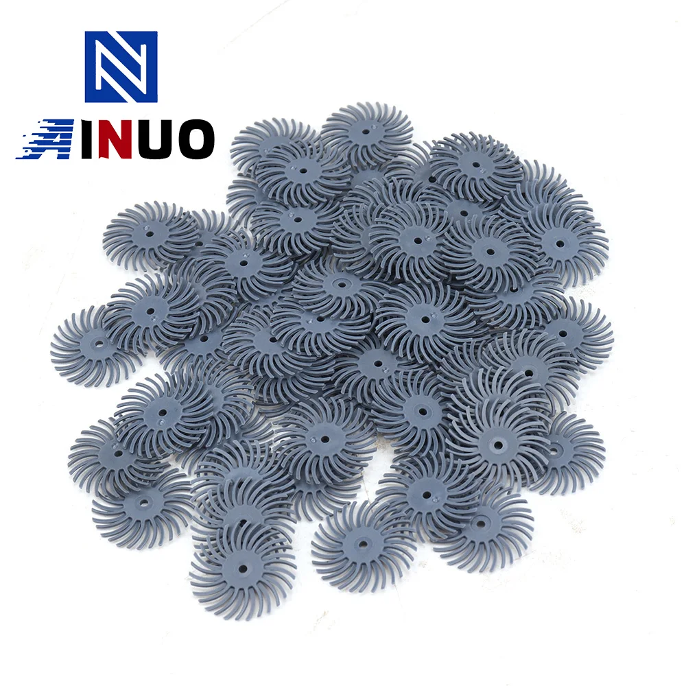 9Pcs 1Inch Radial Bristle Disc Kit Abrasive Brush 3/2.35mm Shank Detail Polishing Wheel for Dremel Rotary Tool Accessories
