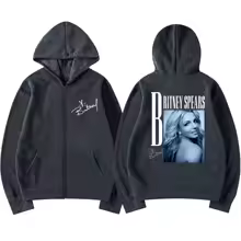Hip Hop Singer Britney Spears Zip Up Hoodies