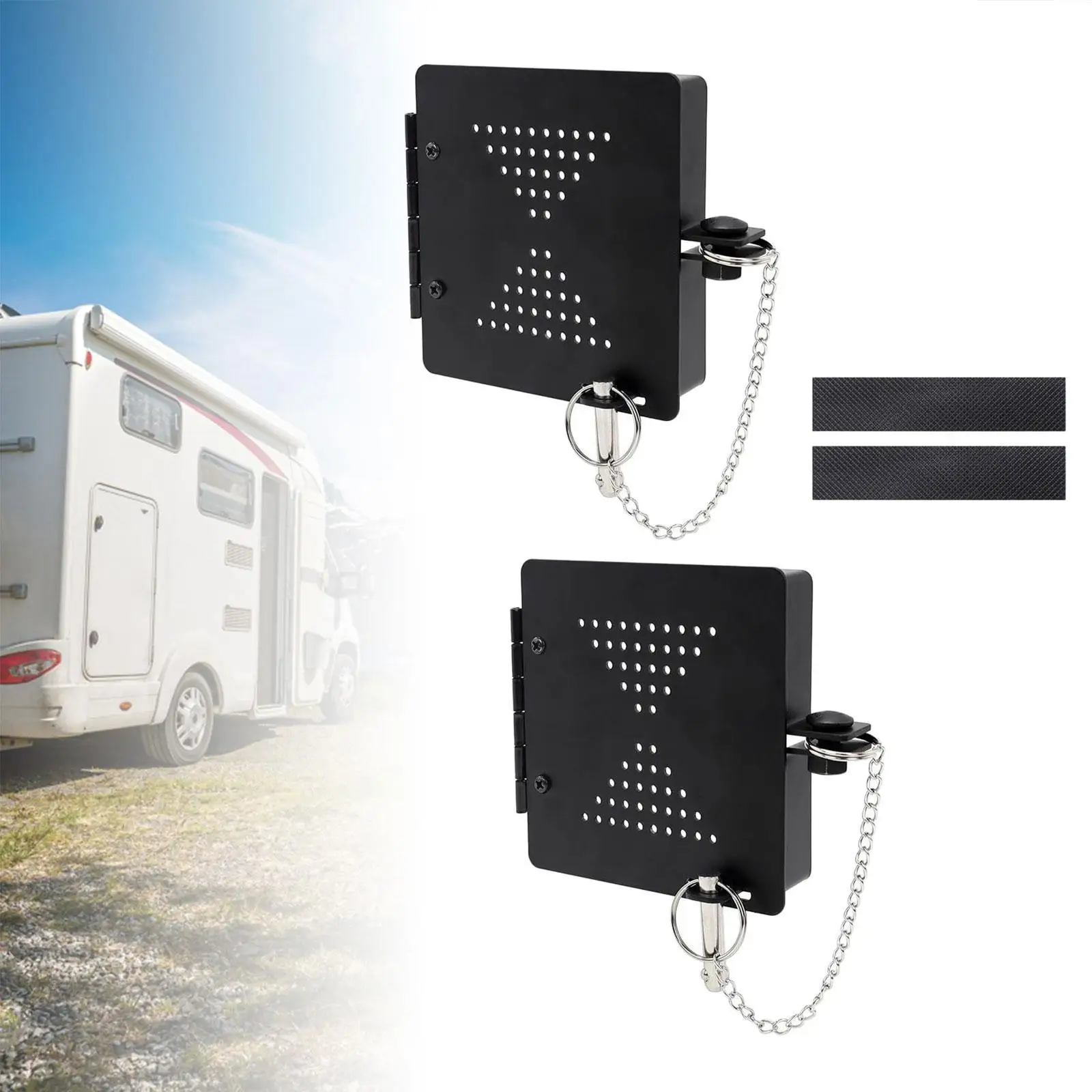 

2x RV Bumpers Cap Covers Square Bumpers Caps Resistant Replacement Easy