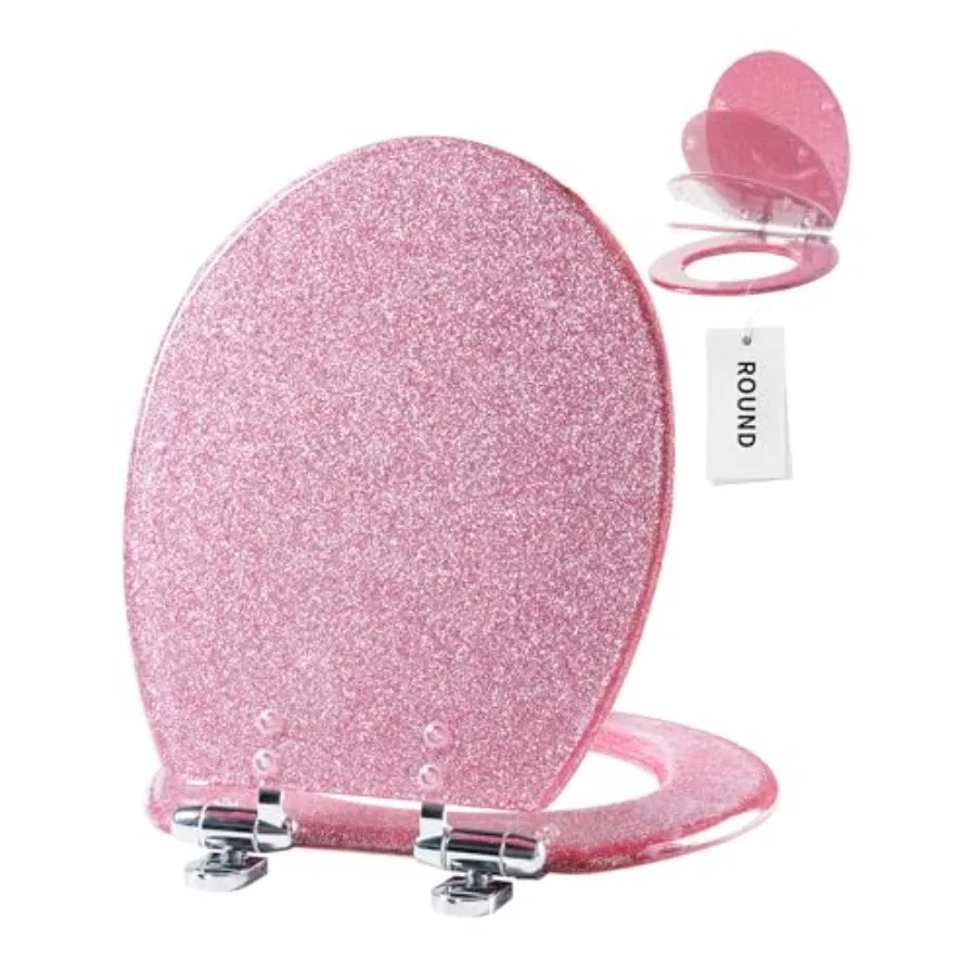 

ND Resin Toilet G Soft Close Release Adable Mel Hinge Easy to Insll also Easy to Clean Decorative rylic s 7 h G Ugraded hin