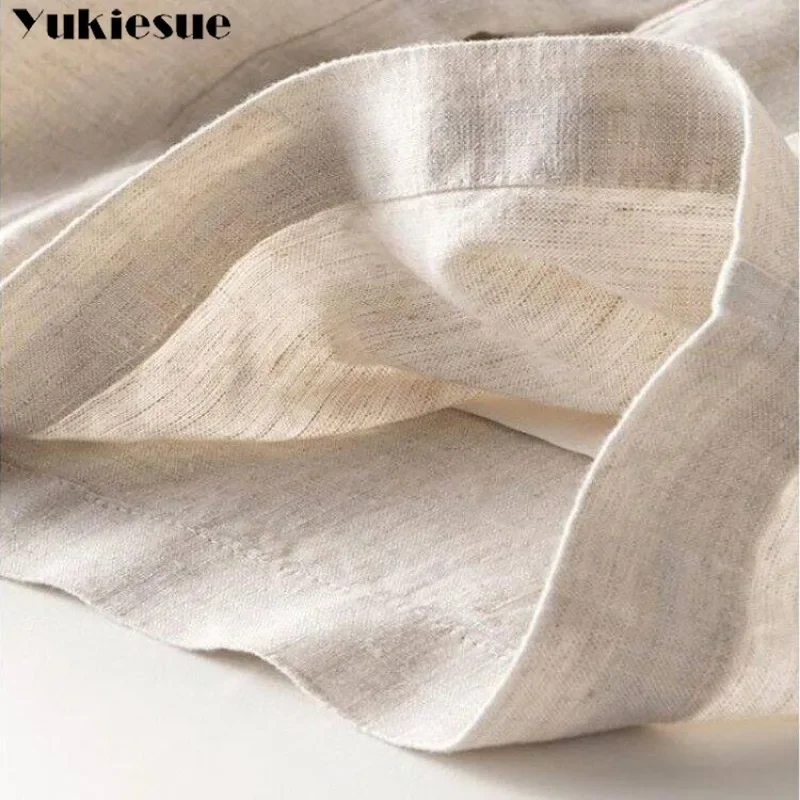 Pantaloni da donna in cotone e lino a gamba larga Pantaloni invernali foderati in pile causali caldi Pantaloni estetici larghi a vita alta coreani Y2K