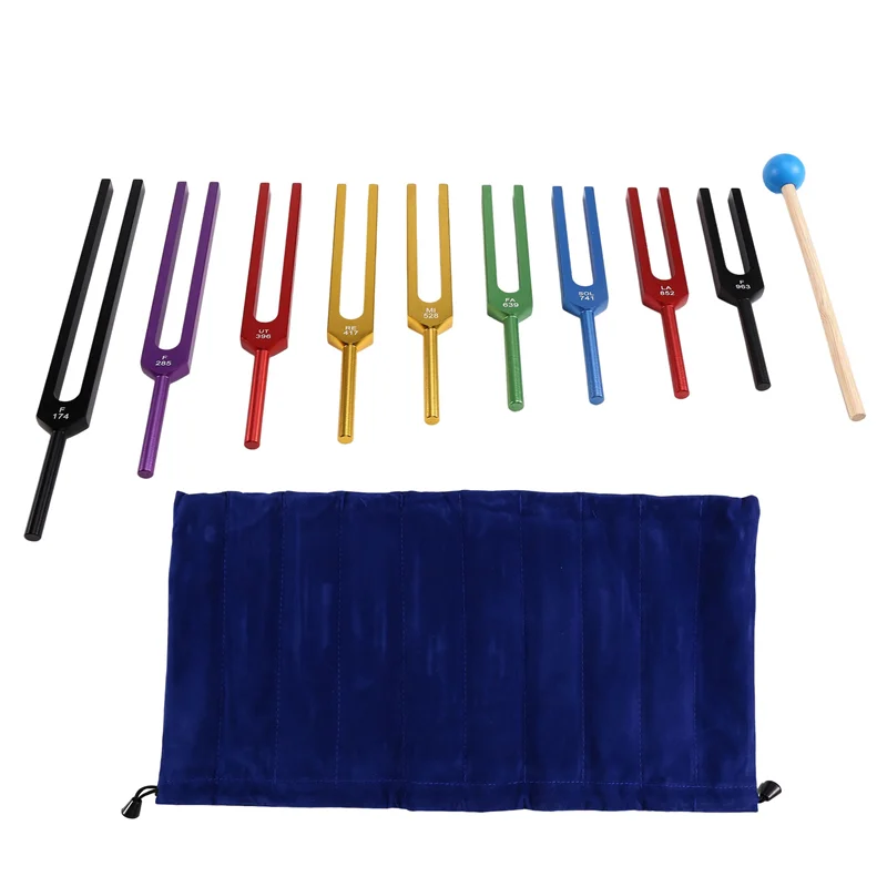 

A06F-набор камертонов для чакр, 174 Гц/285 Гц/396 Гц/417 Гц/528 Гц/639 Гц/741 Гц/852 Гц/963 Гц, для исцеления чакр, звуковой терапии