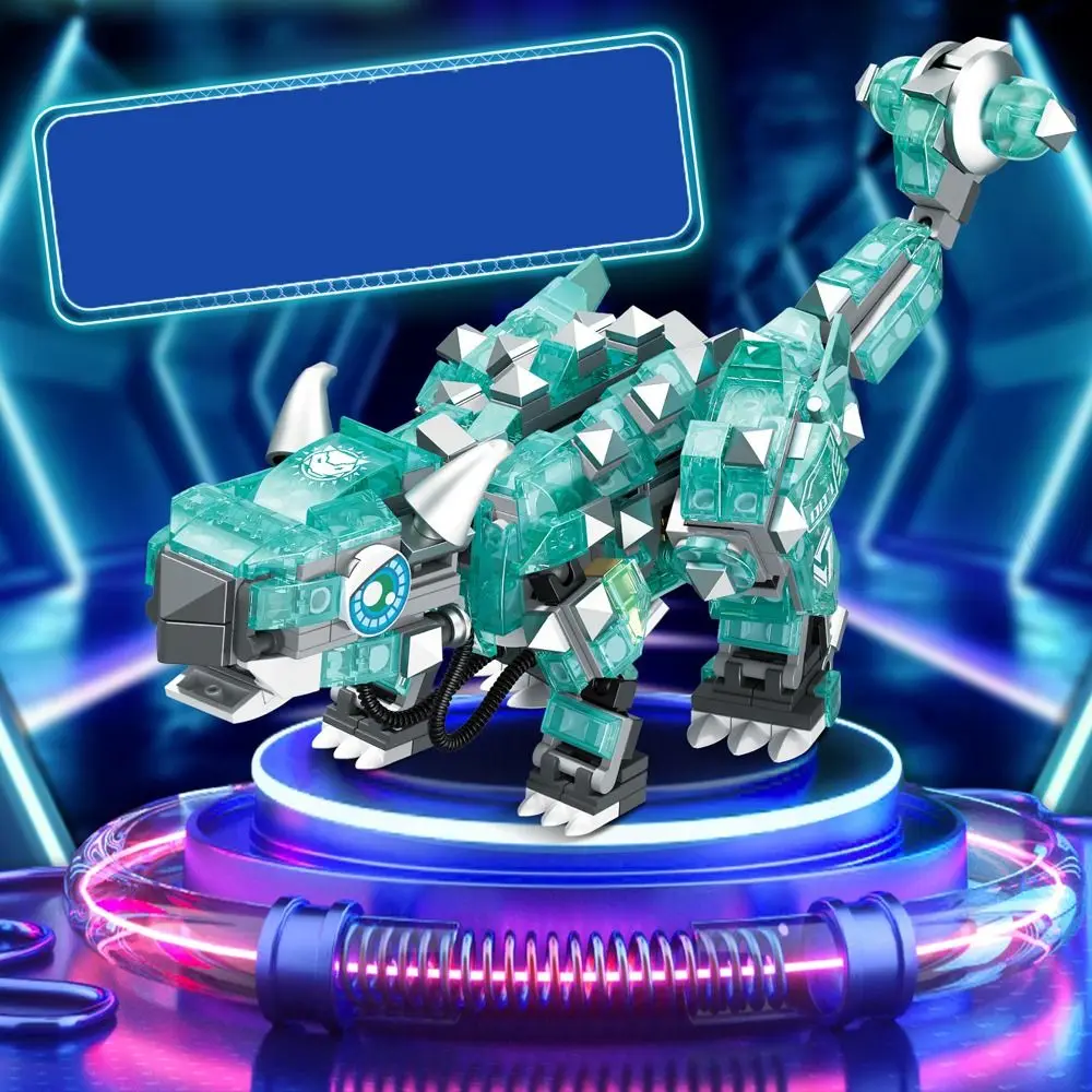 

Tyrannosaurus Luminous Dinosaur Building Block Toy Spinosaurus Triceratops Mechanical Dinosaurs Block Simulation Handmade