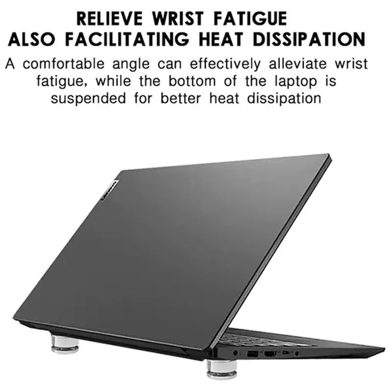 

(A26M) Laptop Ergonomics Aluminum Alloy Foot Pad Silicone Elevated Heat Dissipation Bracket Base Keyboard Shelf