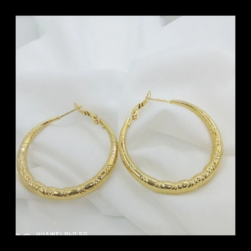 الفولاذ المقاوم للصدأ الأقراط المجوفة الجديدة الأقراط العصرية خفيفة للغاية متعددة الاستخدامات #1