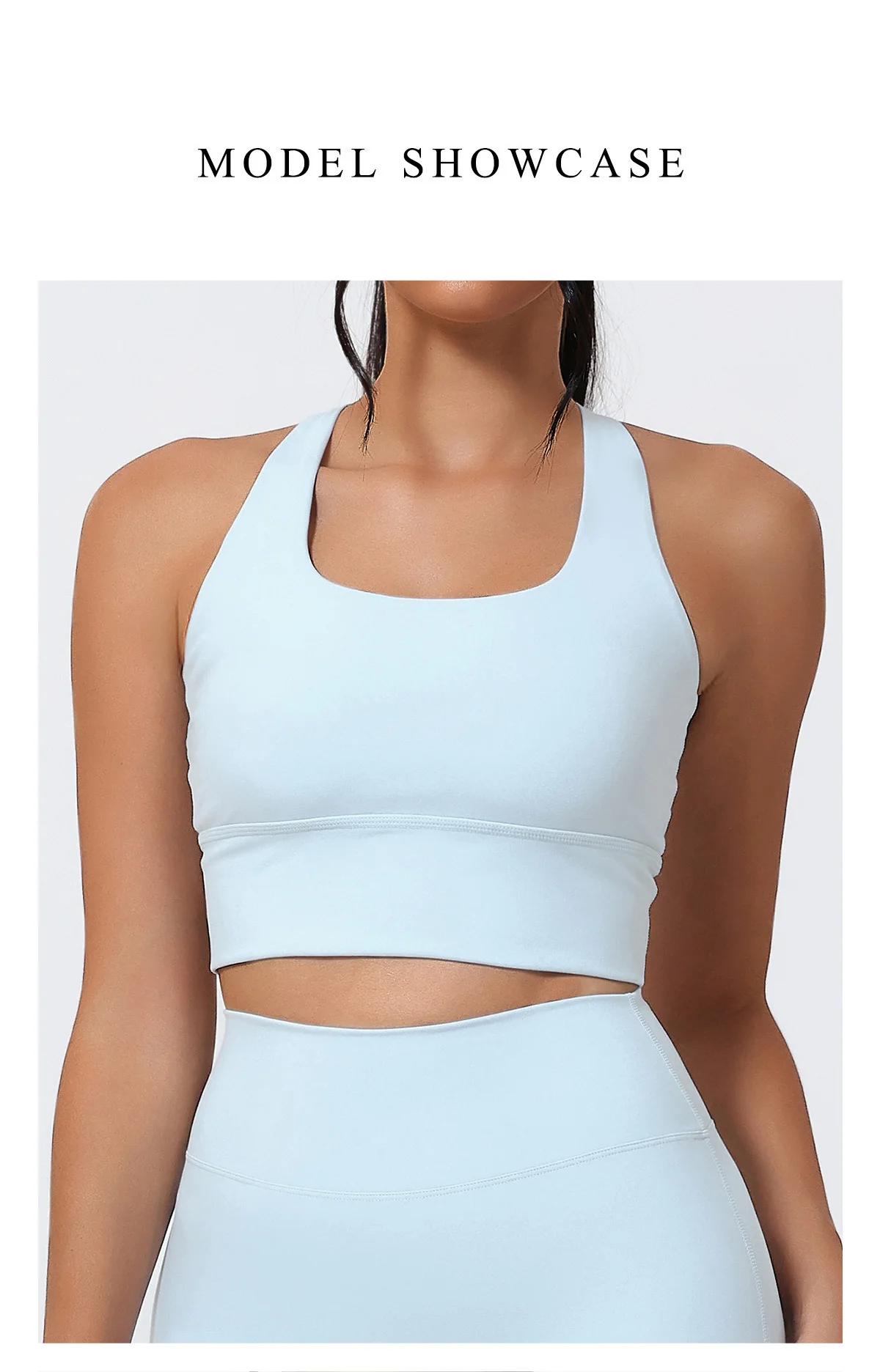 Hearuisavy Sommer-Laufsportweste mit gepolstertem BH, ECO Gym Push-Up-Yoga-Top für Damen, überkreuzter Rücken, U-Ausschnitt, Fitness-Unterwäsche – Detail 10