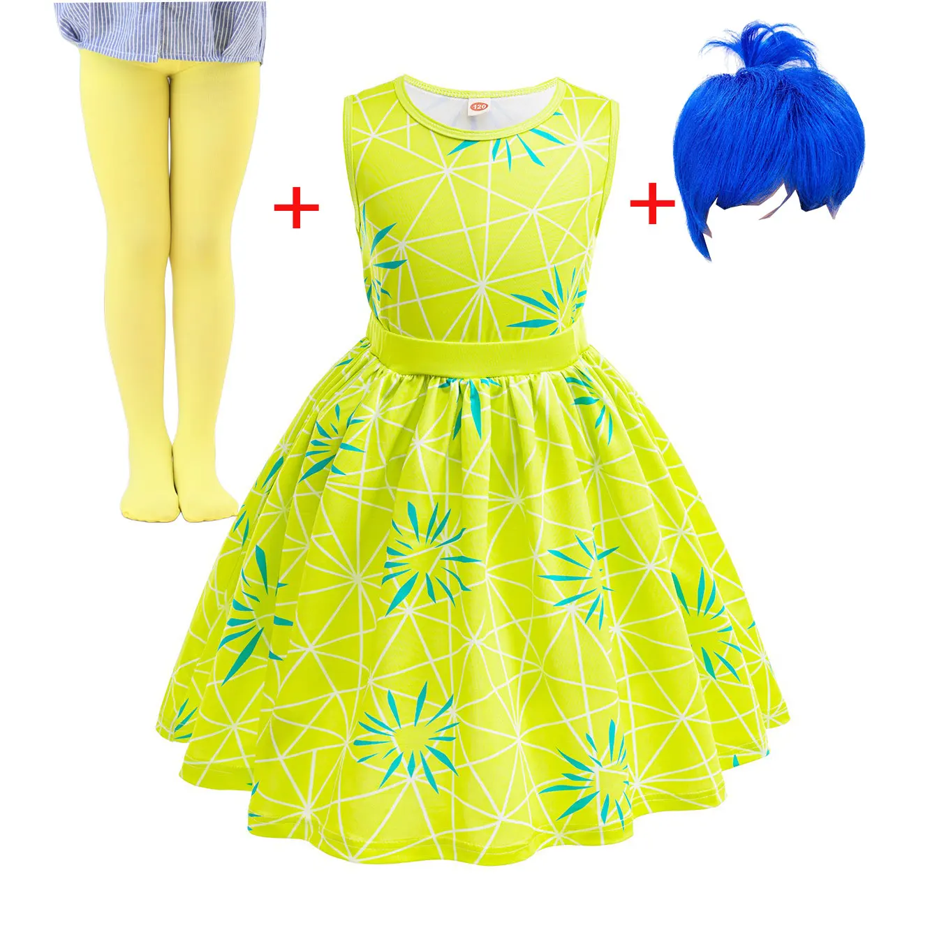 Disfraz de Princesa de Dibujos Animados para Niñas, Vestido de Cosplay para Juego de Rol, Película Animada de Emociones y Drama, Ropa de Halloween 2025