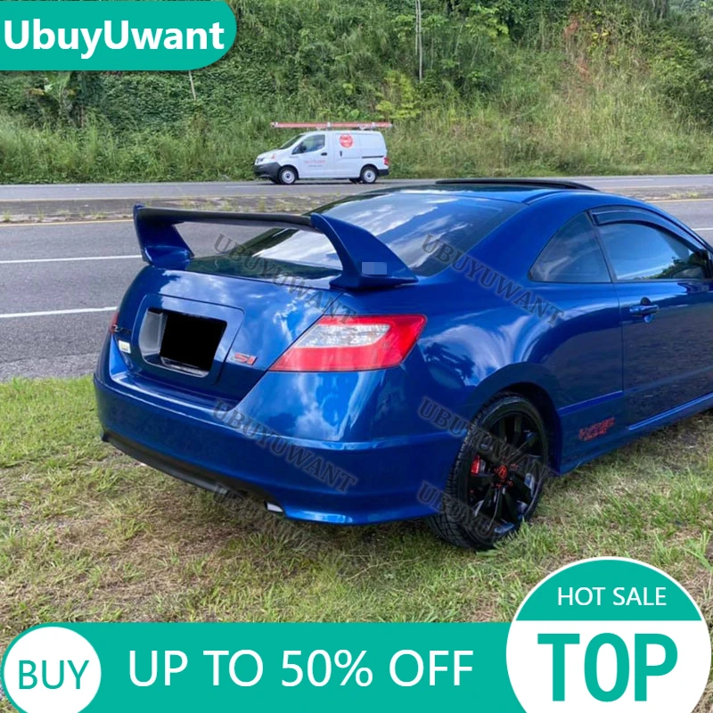 For Honda Civic 2Dr Coupe JDM FD2 Mugen Style 2006-2011 Auto High Quality ABS Rear Lip Spoiler Trunk Boot Wing 1Pcs Car Styling