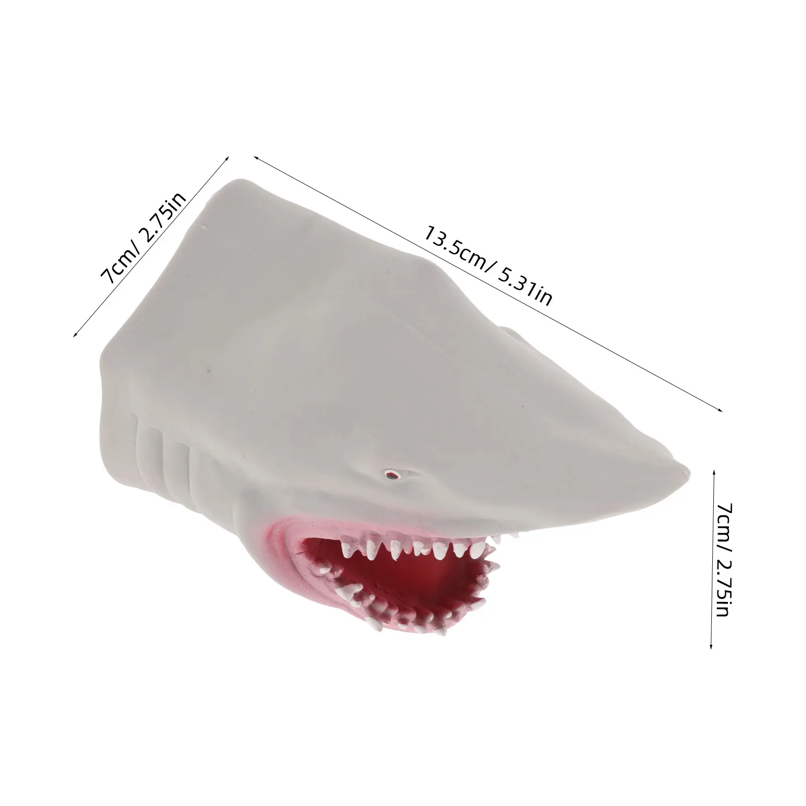 Marionnette à main de requin océanique simulé, jouet de dessin animé en plastique, gants de requin, accessoires de conte, interaction parent-enfant, 1PC