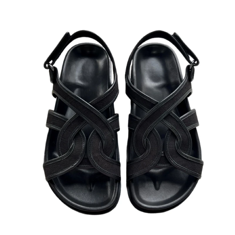 

Lace-up Trendy Simple 25 summer new European and American strap Roman sandals women platform platform flat shoes AD1105