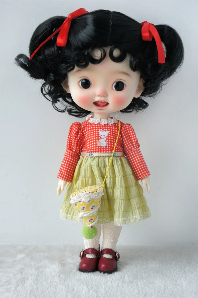 JD490 น่ารัก Braids BJD สังเคราะห์ Mohair วิกผมสําหรับขนาด 10-11 นิ้วตุ๊กตาผม Blythes วิกผมอุปกรณ์เสริมราคาถูก