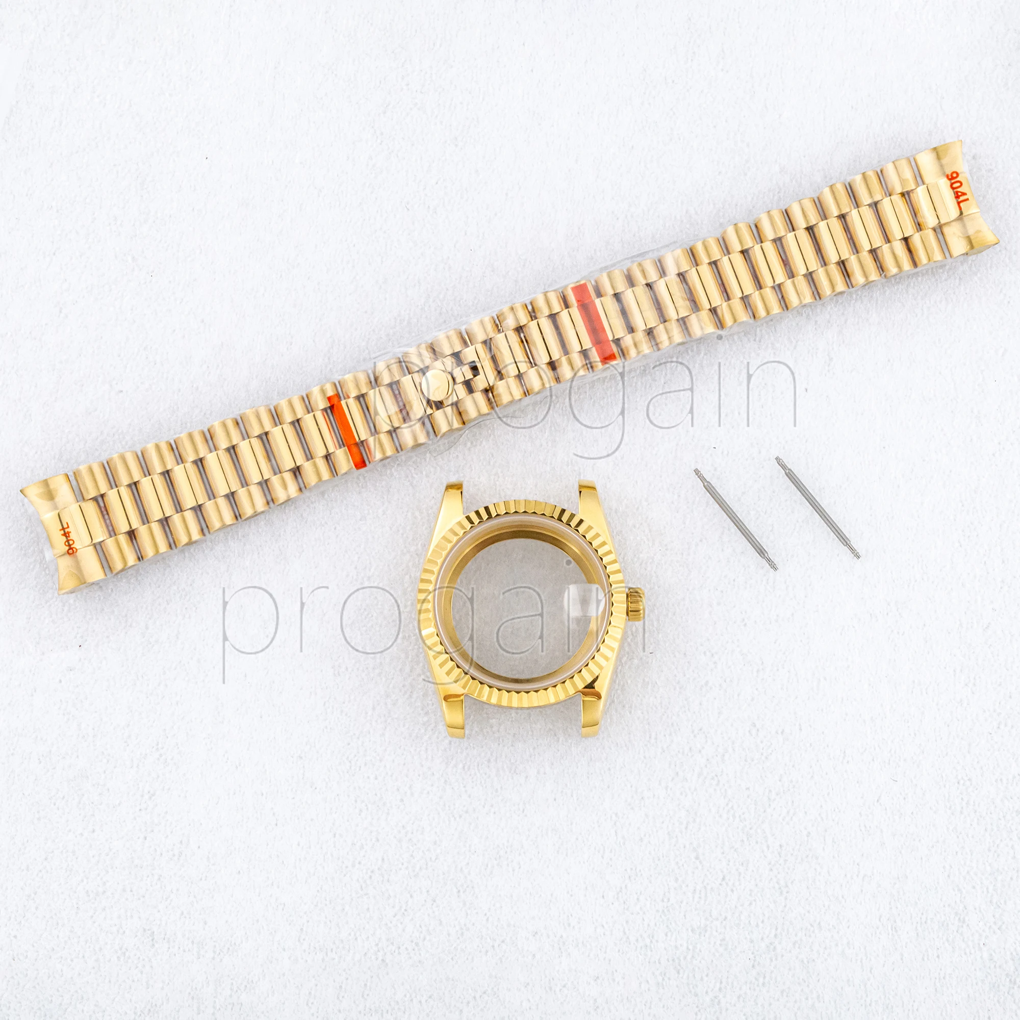 36/39mm Tooth Case Stainless Steel 20mm President Strap Sapphire Glass 10ATM Waterproof Watchcase for Datejust NH35 Movement