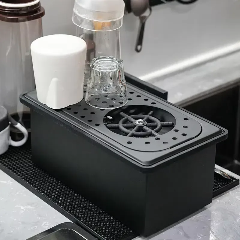 Stainless Steel Cup Washer Automatic High Pressure Glass Cleaning Tool for Bar Desktop Kitchen Sink Brush Rinser Device