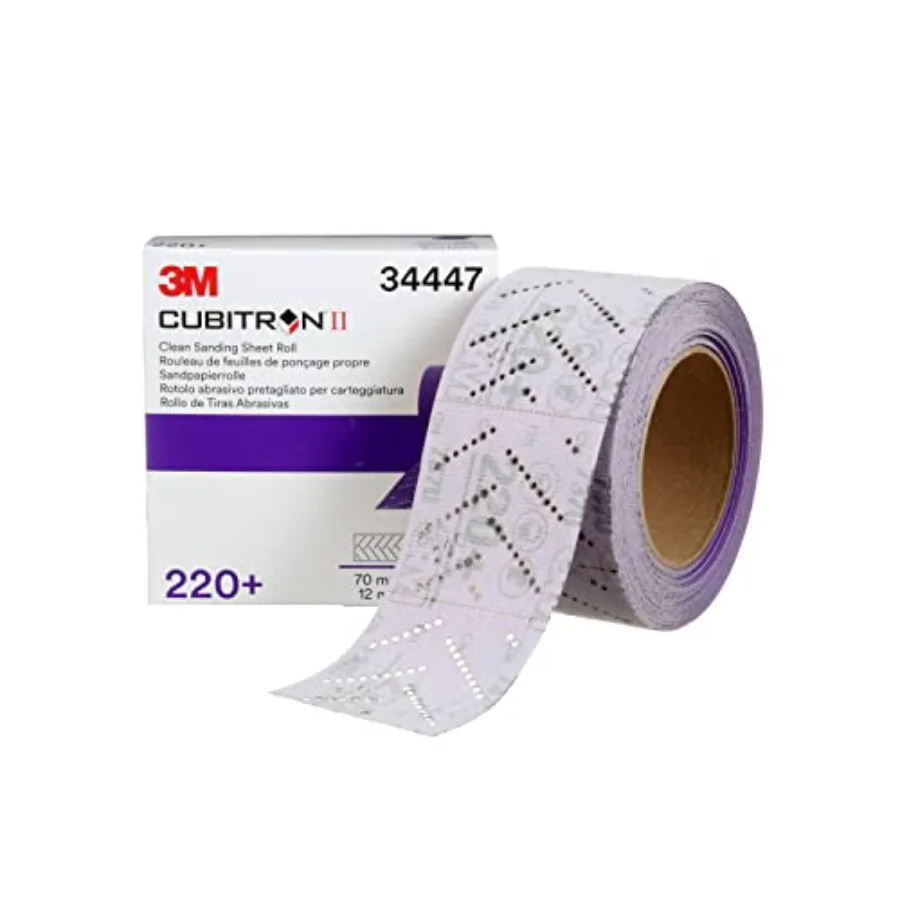 

Cubitron II Hookit Abrasive Sheet Roll, 34447, Multi-Hole, , + Grade, Automotive Sanding Roll Sandpaper for Coating Removal, Bo