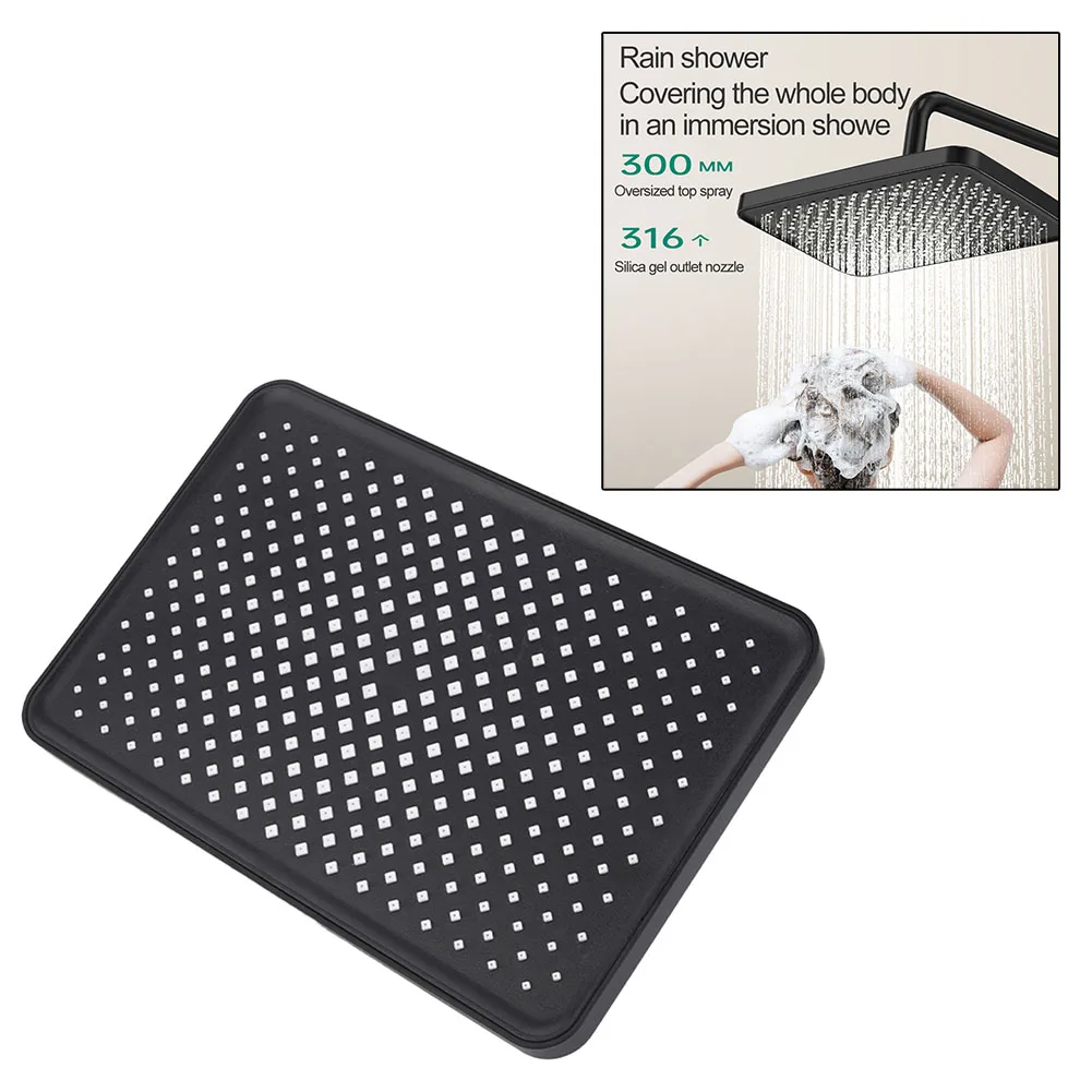 

300mm Large Panel Supercharge Ceiling Mounted Rainfall Shower Head High Pressure Bathroom Fixture Supply Water Saving