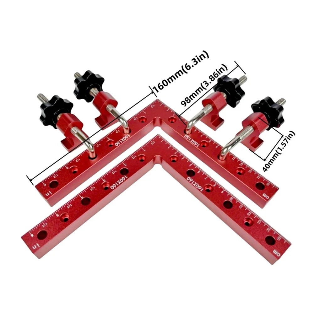 160MM 90 Degree L-Shaped Auxiliary Fixture Splicing Board Positioning Panel Fixed Clip Carpenter's Square Ruler Woodworking Tool