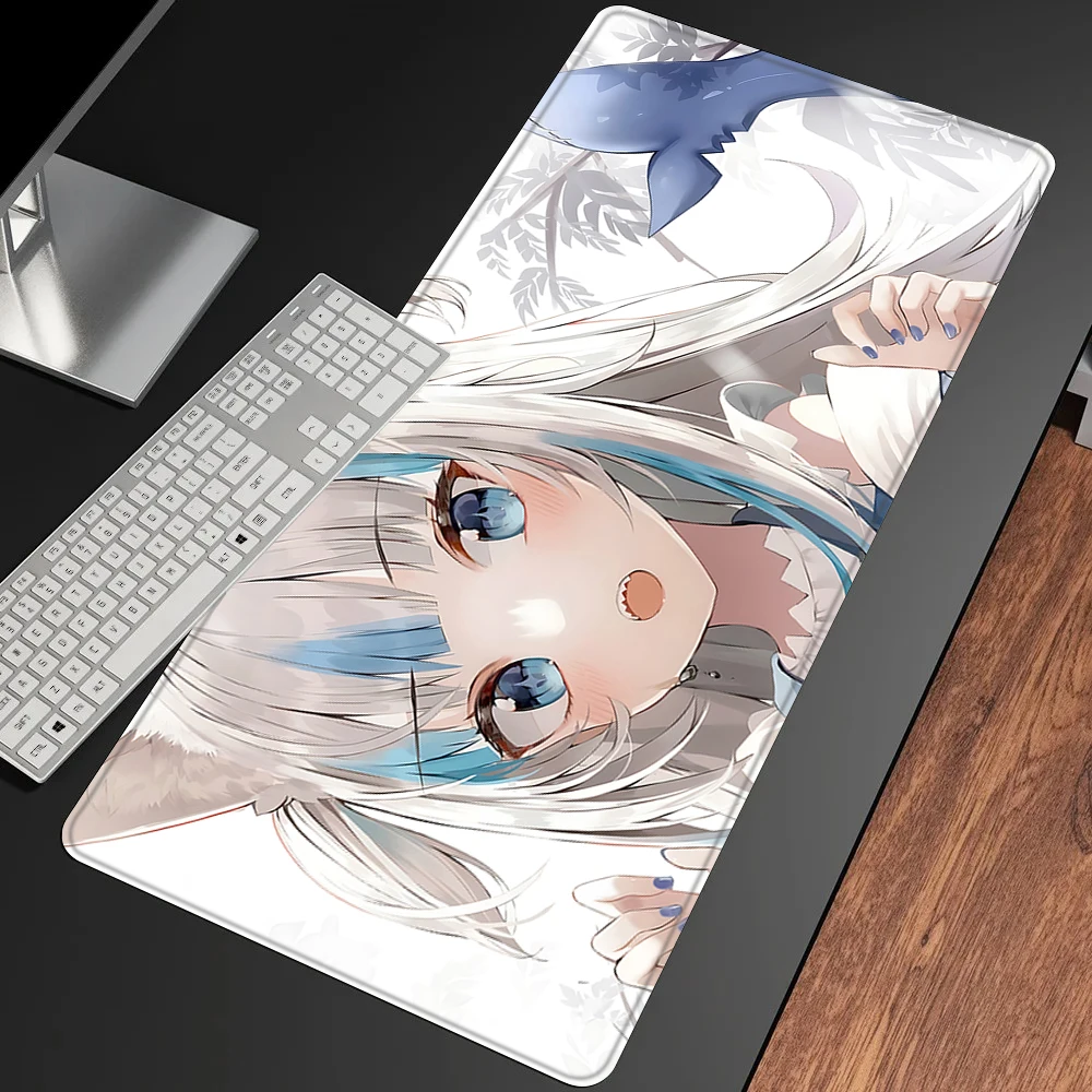 Beautiful Goomba Shark Girl Mousepad HD Printing Computer Gamers Locking Edge Non-slip Mouse Pad XXL90x40cm Keyboard PC Desk Pad