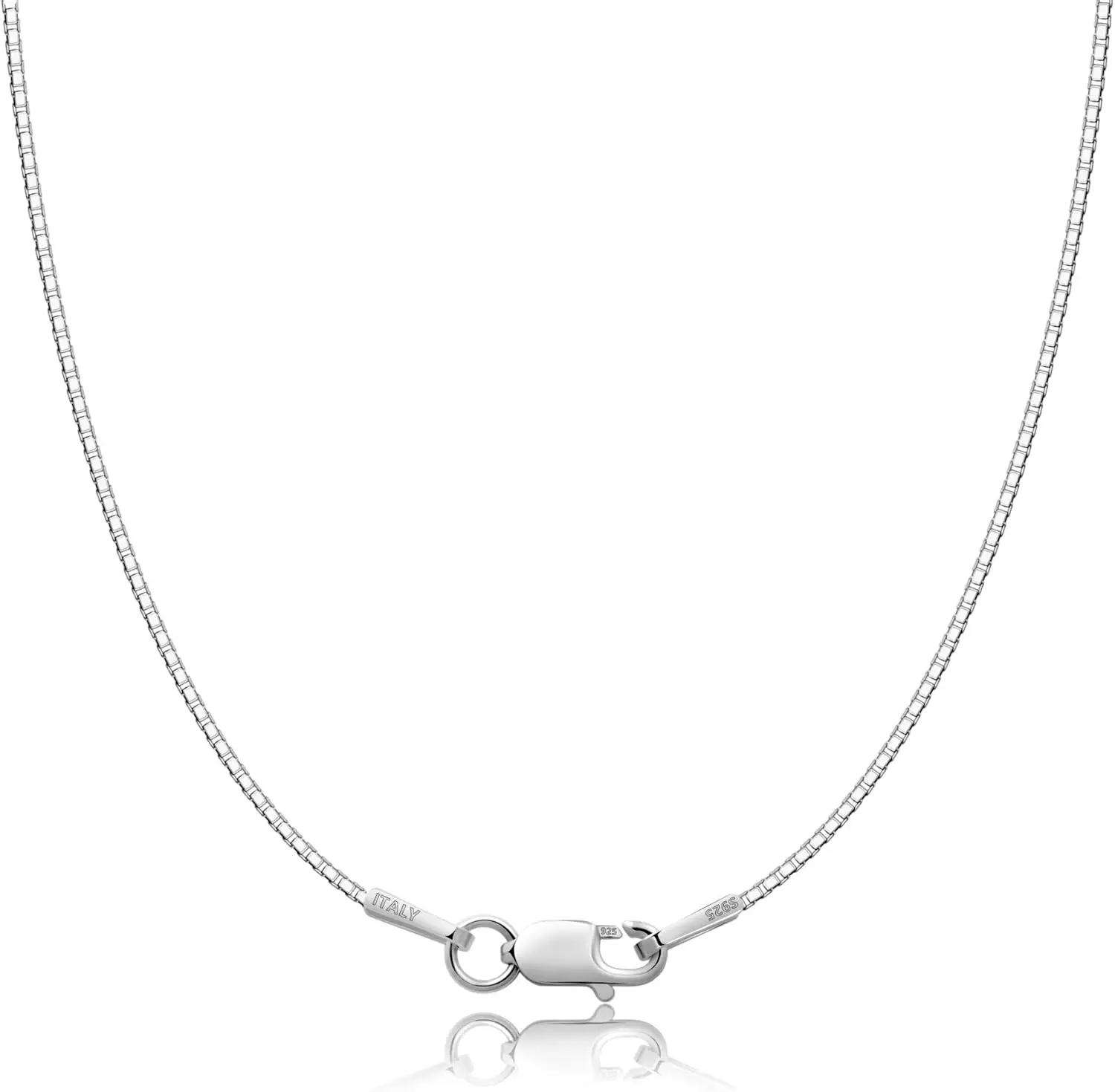 

Цепочка-бокс из стерлингового серебра 925 пробы Ashine для женщин, 1 мм/0,8 мм, сменная цепочка для кулонов, изящная и прочная.